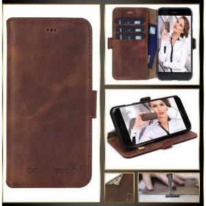 Bouletta Lederen iPhone 7/8 Hoesje BookCase New Edition - Antic Coffee