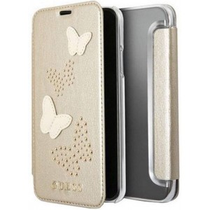 Guess Studs and Sparkle Book Case - Apple iPhone X / Xs (5.8") - Goud