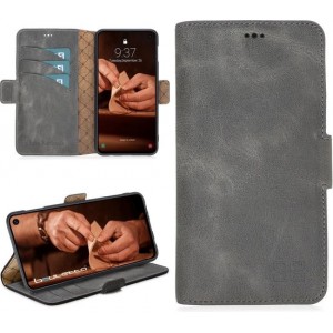 Bouletta Lederen Samsung Galaxy S10e Hoesje - BookCase - Antique Grey