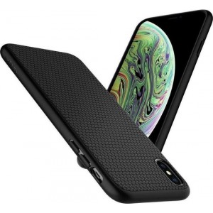 Hoesje Apple iPhone XS - Spigen Liquid Air Case - Zwart