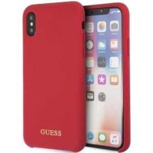 Guess Silicone HardCase - Apple iPhone XS Max (6.5") - Rood