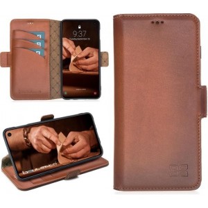 Bouletta Lederen Samsung Galaxy S10e Hoesje - BookCase - Burned Cognac