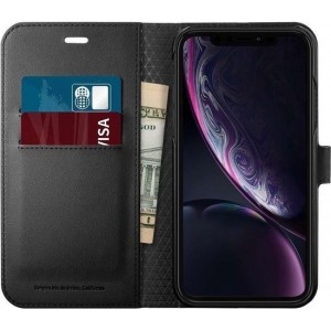 Spigen Wallet S Hoesje Apple iPhone Xr - Zwart