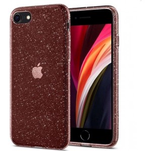 Hoesje Apple iPhone 7 / 8 iPhone SE (2020)  - Spigen Liquid Crystal Case - Glitter/Roze