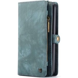 CASEME - Samsung Galaxy A30s Vintage Wallet Case - Blauw