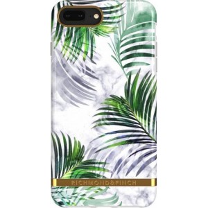 Richmond & Finch White Marble Tropics for iPhone 6+/6s+/7+/8+ GOLD DETAILS