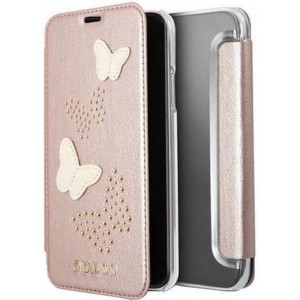 Guess Studs & Sparkle BookCase Apple iPhone X (5.8") - Rosé Goud