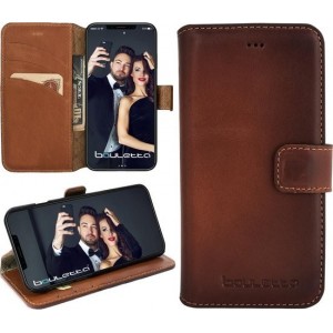 Bouletta Lederen Apple iPhone X / Xs Hoesje WalletCase Burned Cognac