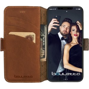 Bouletta Lederen Apple iPhone Xs Max Hoesje WalletCase Rich Cognac