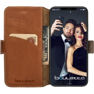 Bouletta Lederen Apple iPhone Xs Max Hoesje WalletCase Pure Cognac