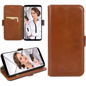 Bouletta - Samsung Galaxy S9 Plus Lederen BookCase (Cognac Brown)