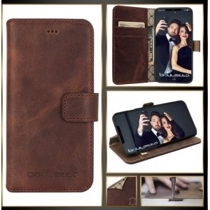 Apple iPhone X / Xs Portemonnee Hoesje Kwaliteitsleder Vintage Brown