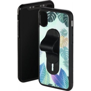 Hama Cover + Finger Loop "Tropical" voor Apple iPhone X, groen