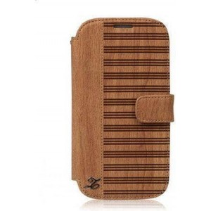 Zenus Masstige Woodlot Block Diary Camel voor Samsung Galaxy SIII