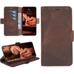 Bouletta Lederen Samsung Galaxy S10e Hoesje - BookCase - Antic Coffee