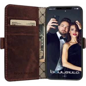 Bouletta Lederen Apple iPhone Xs Max Hoesje WalletCase Vintage Brown