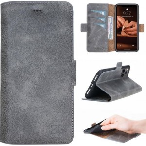 Bouletta - iPhone 11 Pro leer Book- WalletCase Marble Grey