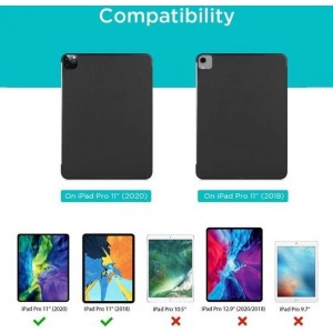 Xiper - Apple iPad Pro 11 (2018) Smart Tri-Fold Case - Zwart