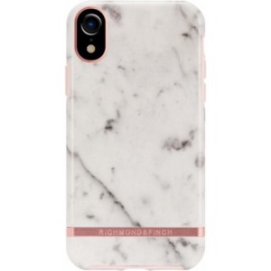 Richmond & Finch White Marble - Rose Gold details for iPhone XR colourful