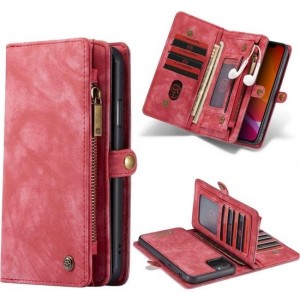 CASEME - Luxe Leren Portemonnee hoesje voor de Apple iPhone 11 Pro Max - Rood