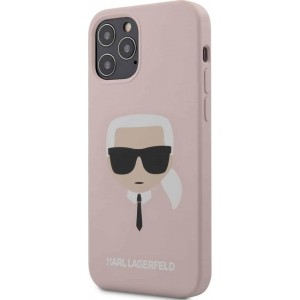 KARL LAGERGELD Karl Siliconen Backcover Hoesje iPhone 12 Pro Max - Roze