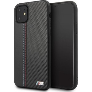 iPhone 11 Backcase hoesje - BMW - Effen Zwart - Kunstleer