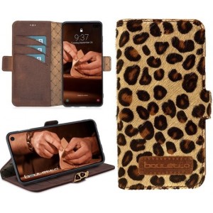 Bouletta Lederen Samsung Galaxy S10 Plus Hoesje - BookCase - Leopard