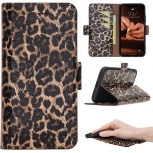 Bouletta - Echt leer Cover iPhone 11 Pro Max hoesje - Lederen Book- WalletCase Panther