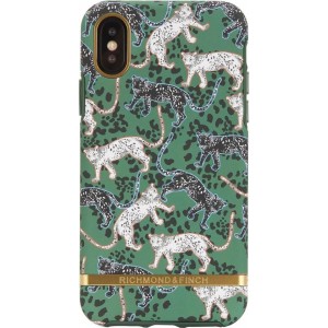 Richmond & Finch Green Leopard - Gold details for iPhone XS Max colourful