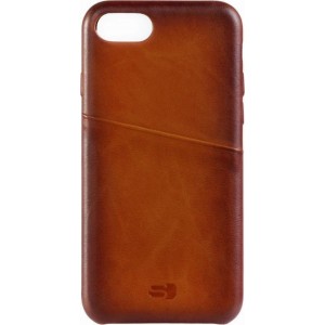 Senza Desire Leather Cover with Card Slot Apple iPhone 7 / 8 Burned Cognac