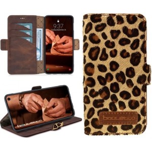 Bouletta Lederen Samsung Galaxy S10e Hoesje - BookCase - Furry Leopard