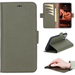 Bouletta - Echt leer Cover iPhone 11 Book- WalletCase Floater Green