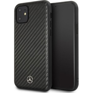 iPhone 11 Backcase hoesje - Mercedes-Benz - Effen Zwart - Kunstleer