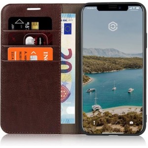 Casecentive Luxe Leren Wallet case - Portemonnee hoesje - iPhone 11 bruin