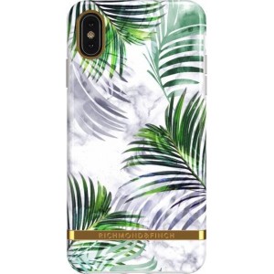 Richmond & Finch White Marble Tropics for iPhone XS Max GOLD DETAILS