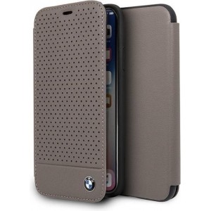 BMW Book Case Bruin - Stijlvol - Leer - iPhone X en iPhone Xs - Met pashouder