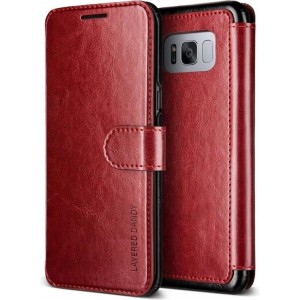 VRS Design Layered Dandy leather case Samsung Galaxy S8 - Wine / Black