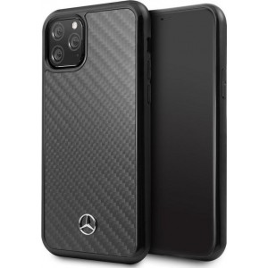 iPhone 11 Pro Max Backcase hoesje - Mercedes-Benz - Effen Zwart - Carbon