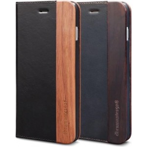 dbramante1928 iPhone 6 / 6S Booklet Case Stand Risskov Hunter Dark/Black Wood