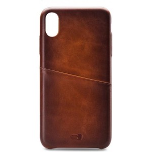 Senza Desire Leather Cover with Card Slot Apple iPhone XR Burned Cognac