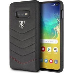 Ferrari Heritage Leather Hard Case - Samsung Galaxy S10e - Zwart