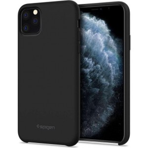 Spigen Silicone Fit Apple iPhone 11 Pro Max Hoesje - Zwart