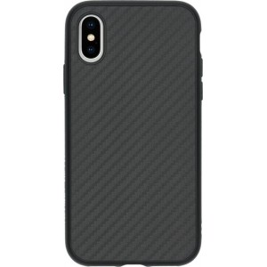 RhinoShield SolidSuit Backcover iPhone Xs / X hoesje - Carbon Fiber Black