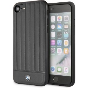 iPhone 8/7/6s/6 Backcase hoesje - BMW - Effen Zwart - Leer