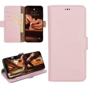 Bouletta - iPhone 12 Pro - Lederen BookCase - Nude Pink