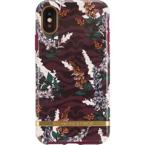 Richmond & Finch Floral Zebra - Gold details for iPhone XS Max colourful