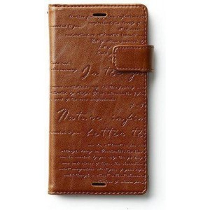 Zenus hoesje voor Sony Xperia Z3 Lettering Diary - Brown