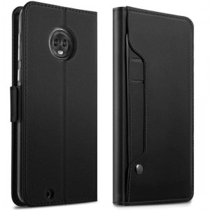 Motorola Moto G6 Wallet Mirror Hoesje - Zwart