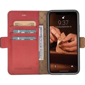 Bouletta Lederen Apple iPhone Xr Hoesje - Wallet Case - Dark Red