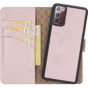 Bouletta lederen Afneembare BookCase Samsung Galaxy Note 20 Nude Pink